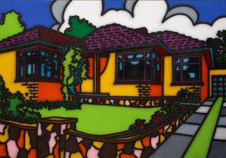 AGNSW collection Howard Arkley Triple fronted 1987