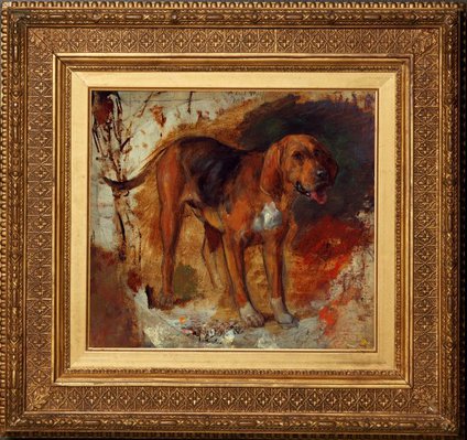 Alternate image of Study of a bloodhound by William Holman Hunt