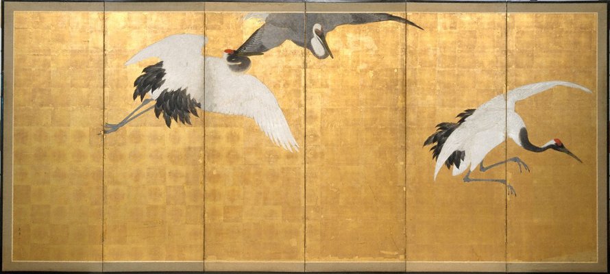 Alternate image of Cranes by Maruyama Ōkyo