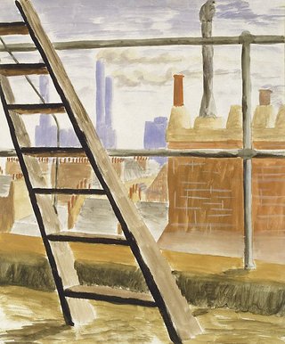 AGNSW collection Peter Purves Smith From a window in Pimlico (Battersea Power Station) 1940