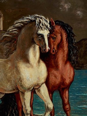 Alternate image of The divine horses of Achilles, Balios and Xanthos by Giorgio de Chirico