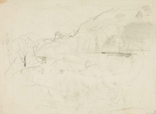 Alternate image of recto: Two trees
verso: Saddleback with Werri lagoon by Lloyd Rees