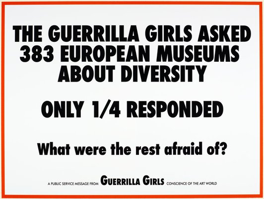 Alternate image of The Guerrilla Girls asked 383 European museums about diversity by Guerrilla Girls