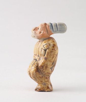 Alternate image of Netsuke in the form of a monkey dressed as a court noble by 