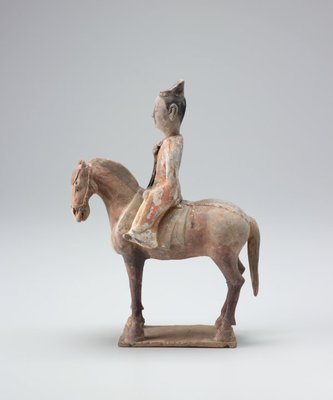 Alternate image of Model of a horse and rider by 