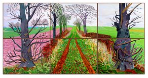 A closer winter tunnel, February-March, 2006 by David Hockney