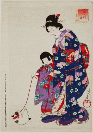 AGNSW collection Toyohara (Yōshū) Chikanobu Atsuma: Tokyô 1896
