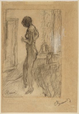 Alternate image of Nude in front of a mirror by Pierre Bonnard