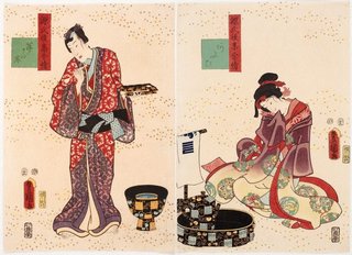 AGNSW collection Utagawa Kunisada The pilgrimage to Sumiyoshi (Chapter 14) 1857-1861