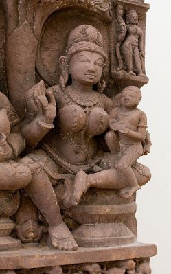 Alternate image of Stele with 'yaksha-yakshini' couple and Jinas by 