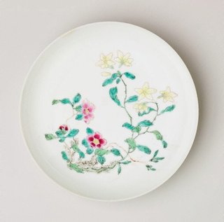 AGNSW collection Jingdezhen ware Dish decorated with flowers 1723-1735