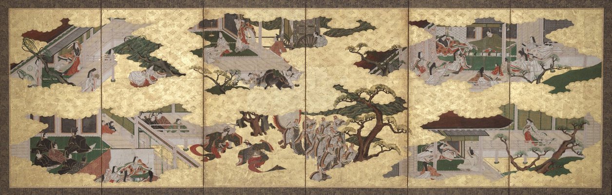 Alternate image of Ten scenes from the 'Tale of Genji' by Iwasa Matabei School