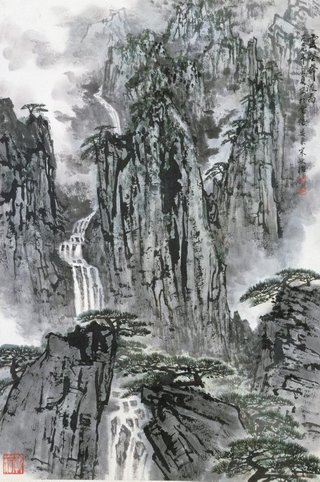 AGNSW collection Song Wenzhi Drifting clouds among ravines 1979