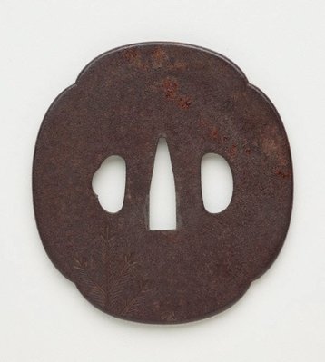 Alternate image of tsuba (with design of old man) by 