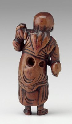 Alternate image of Netsuke in the form of a 'sennin' with long hair by 