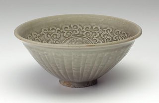 AGNSW collection Yaozhou ware Bowl with chrysanthemum design 1115-1234