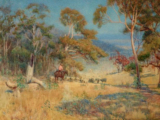 Alternate image of Australian sheep country by Albert Hanson