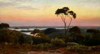AGNSW collection C.H. Hunt Sydney from the North Shore 1888