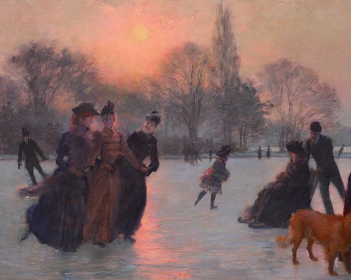 Alternate image of Ice skaters by Henri Doucet