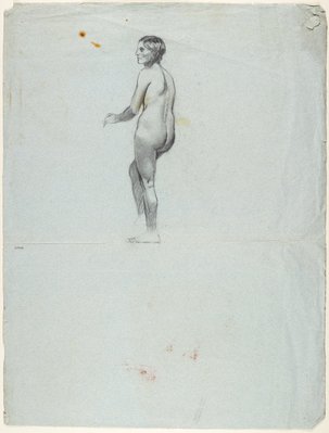 Alternate image of recto: Seated nude
verso: Standing nude by Lloyd Rees