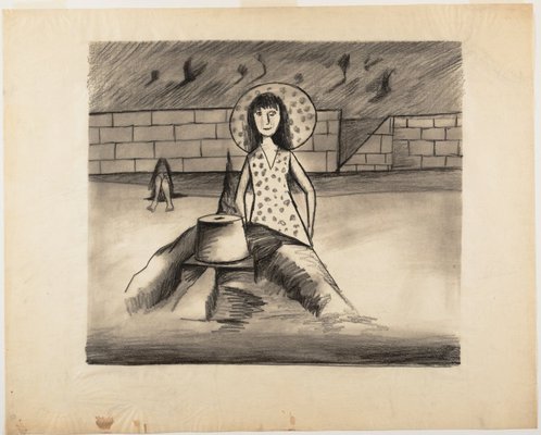 Alternate image of (Woman and sandcastle) by Charles Blackman