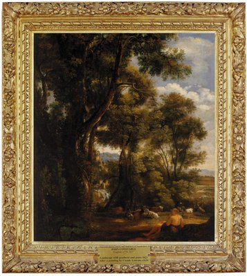 Alternate image of Landscape with a goatherd and goats (after Claude) by John Constable