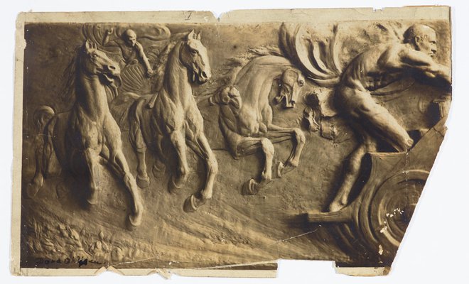 Alternate image of Images of plaster cast of Greek chariot race by Dora Ohlfsen by Dora Ohlfsen