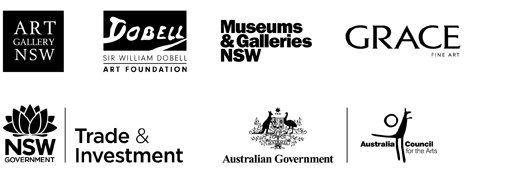 Sponsor logos: Art Gallery of NSW, Sir William Dobell Art Foundation, Museums & Galleries NSW, Grace Fine Art, Australia Council for the Arts and NSW Department of Trade & Investment
