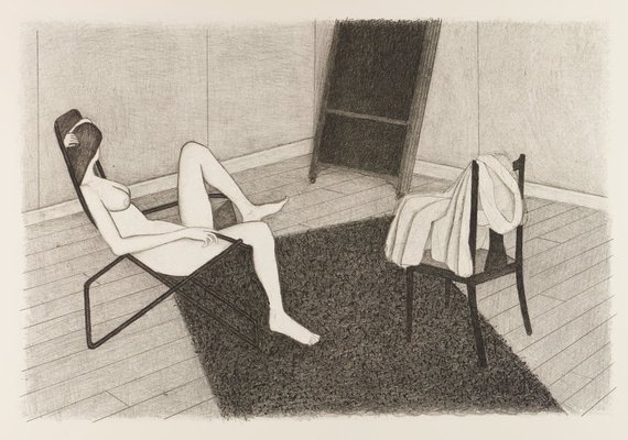 Alternate image of Untitled (standing nude) (recto); Untitled (seated nude) (verso) by John Brack