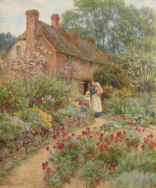 AGNSW collection Helen Allingham Hillside cottage circa 1889