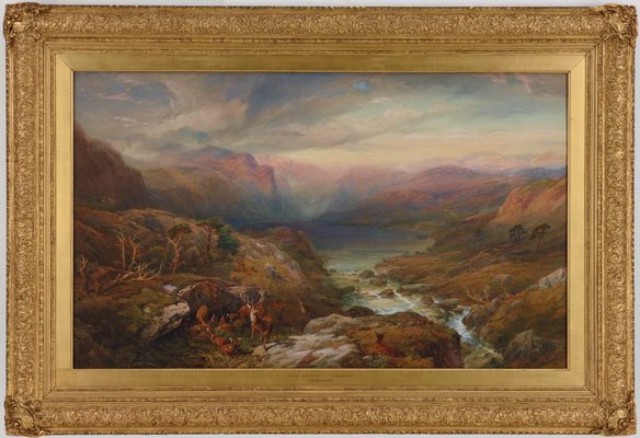Alternate image of Evening, Loch A'an, Grampians, Aberdeenshire by Thomas Miles Richardson Jnr