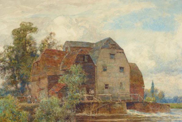 Alternate image of The mill pool, Hemingford Grey by Ernest Albert Waterlow