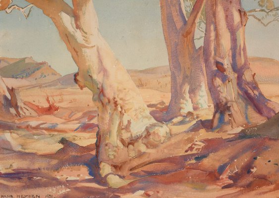 Alternate image of Red gums of the far north by Hans Heysen