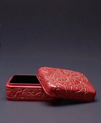 Alternate image of Red lacquer box by 