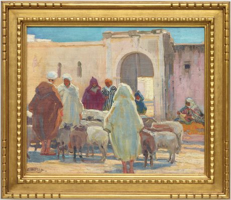 Alternate image of The Arab sheep market, Tangier by Hilda Rix Nicholas