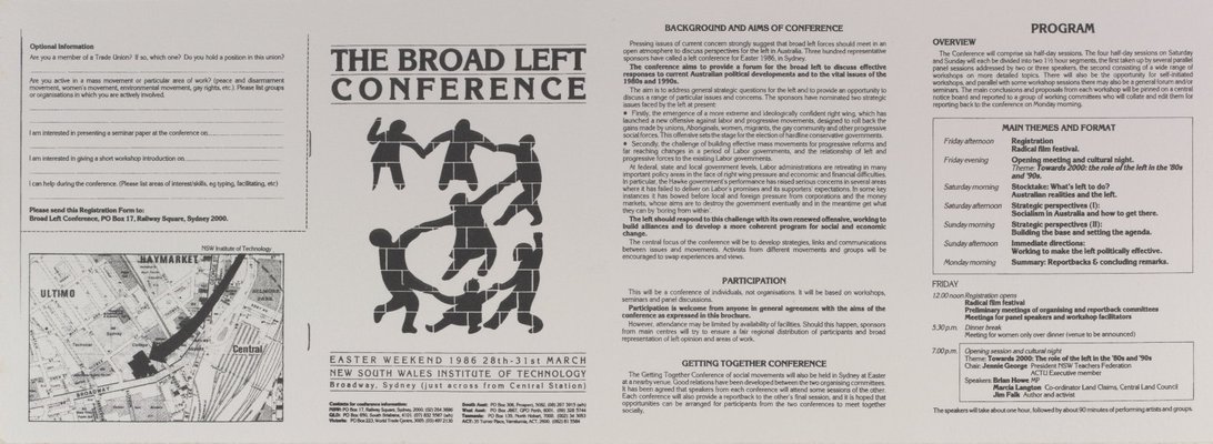Alternate image of Untitled (Poster for 'The Broad Left Conference') by Emily Floyd