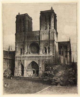 Alternate image of Notre Dame, Paris by Lloyd Rees