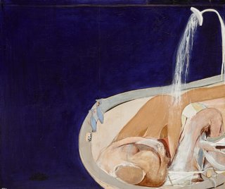AGNSW collection Brett Whiteley Woman in bath 1963, re-worked 1964