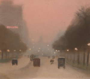 Evening, St Kilda Road, circa 1930 by Clarice Beckett