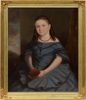 Alternate image of Portrait of a young girl with a book (Collins family) by Joseph Backler