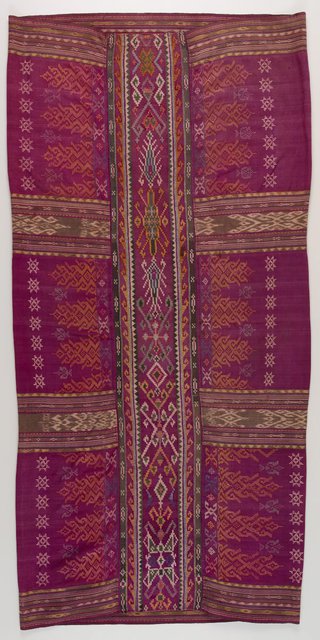 AGNSW collection Maranao Enclosed skirt ( malong a andon) 20th century