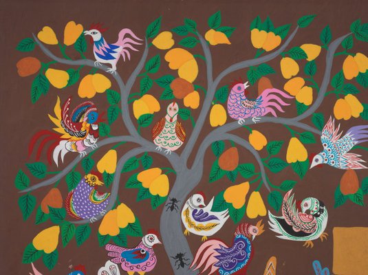 Alternate image of Hens and pear tree by Li Xiufang