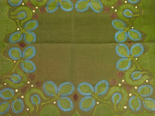 Alternate image of Table cover with abstracted floral design by Gertrude King