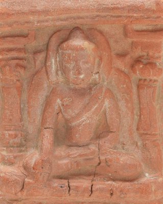 Alternate image of Brick decorated with seated Buddha by 