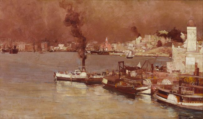 AGNSW collection Tom Roberts An autumn morning, Milson's Point, Sydney 1888