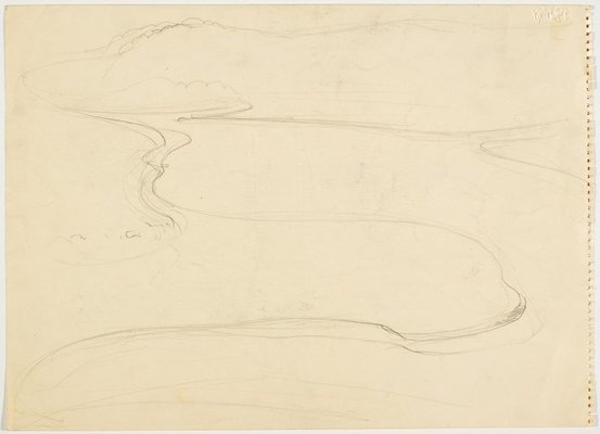 Alternate image of recto: Werri Creek and Mount Saddleback
verso: Sketch of Werri Creek by Lloyd Rees