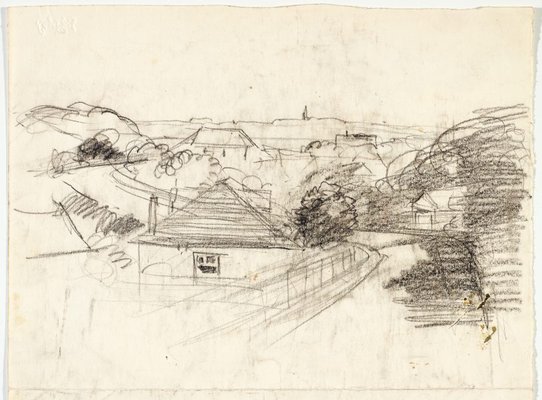 Alternate image of Recto: Over the roofs from Northwood (twice)
verso: Dead tree at Werri by Lloyd Rees