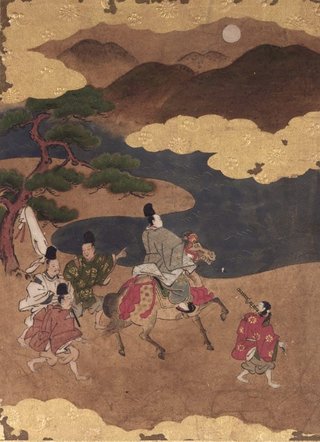 AGNSW collection Tosa School Episode from ‘Akashi’ (Chapter 13) of the 'Tale of Genji' late 17th century