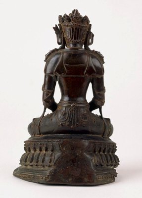 Alternate image of Seated crowned Buddha in meditation (dhyana mudra) by 
