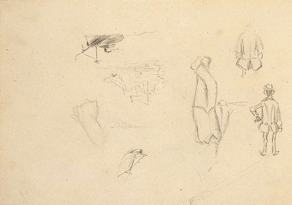 Alternate image of Medium sketchbook (Caricatures and buildings) by Lyonel Feininger